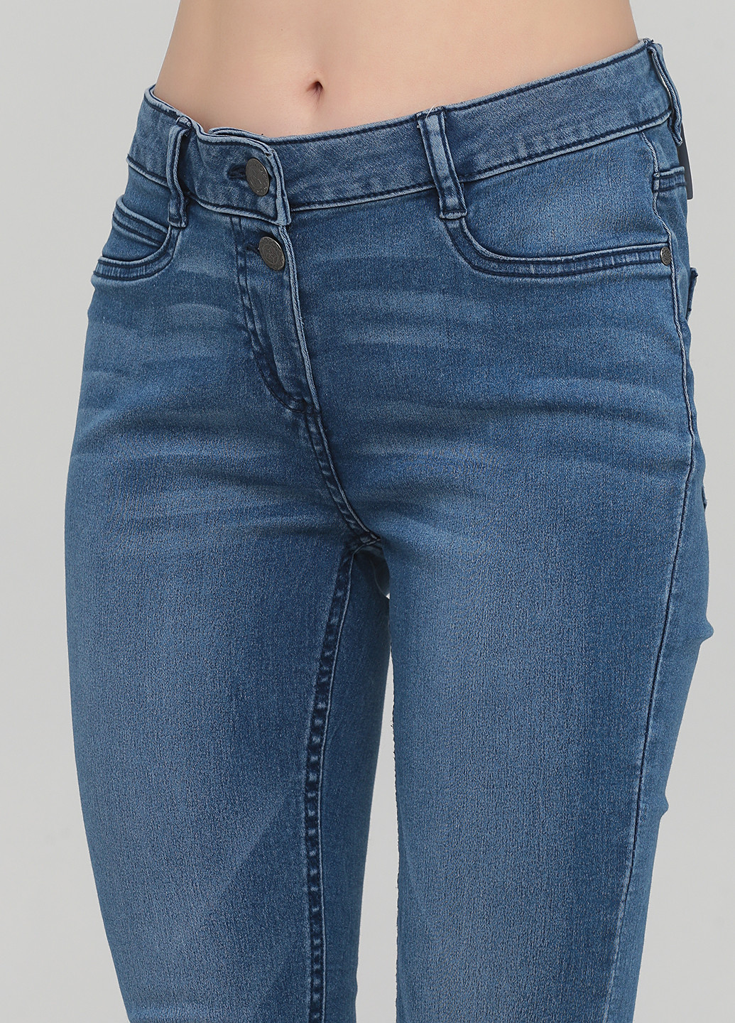 Светло-синие демисезонные скинни джинсы Gina Benotti