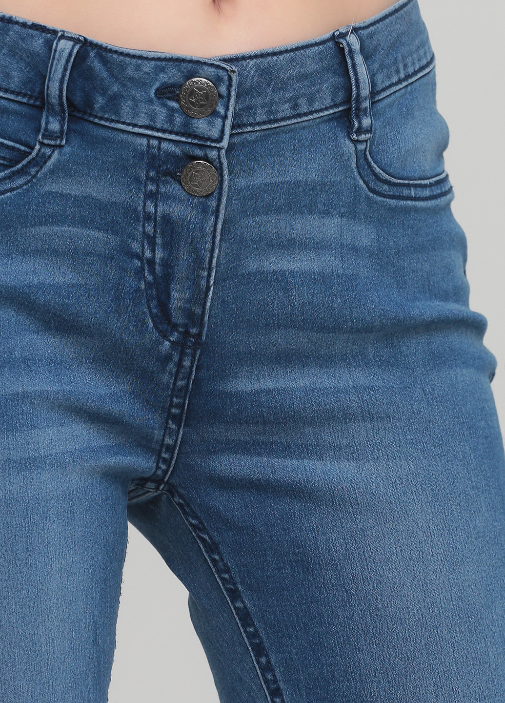 Светло-синие демисезонные скинни джинсы Gina Benotti