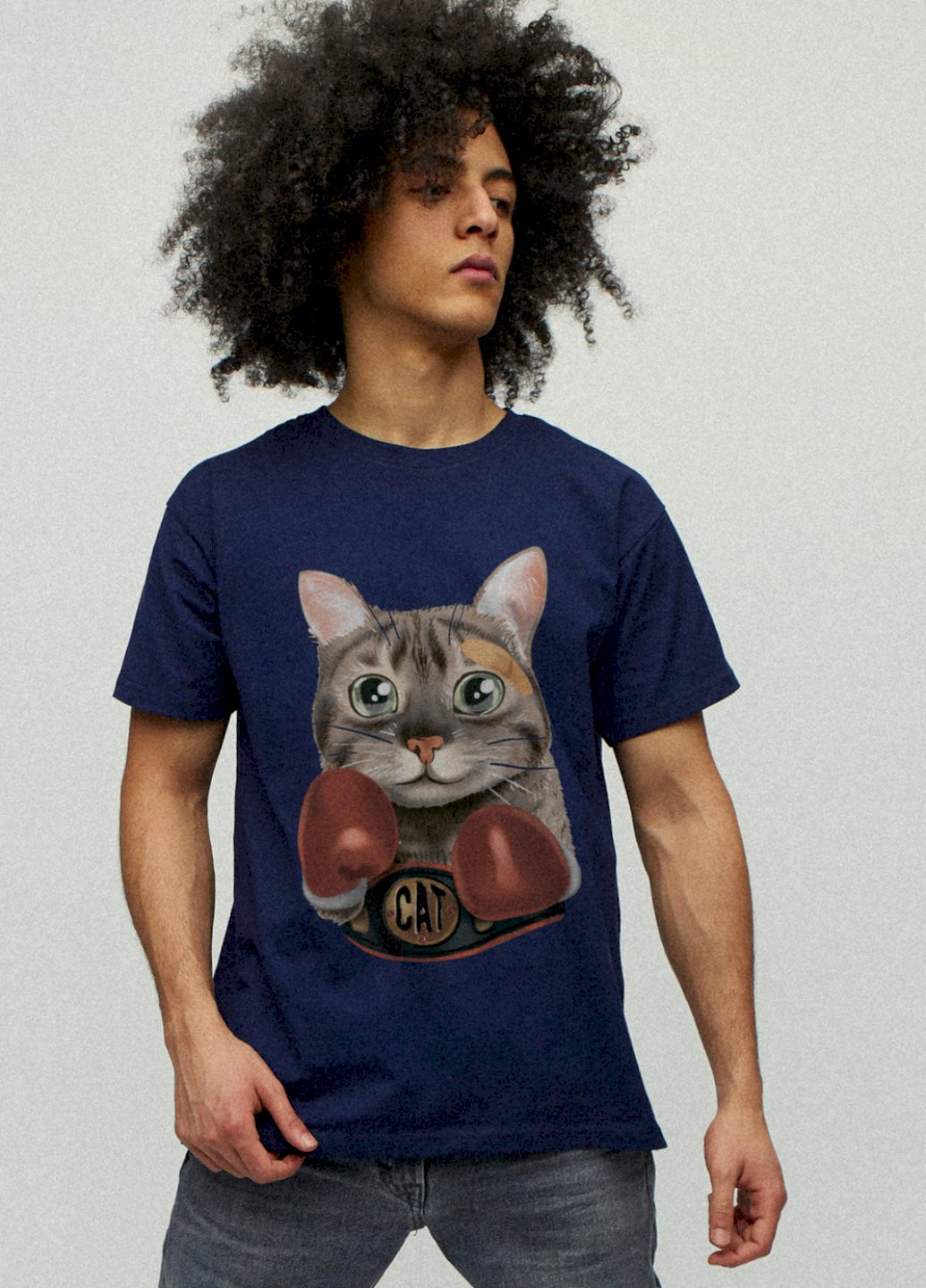 Темно-синяя футболка мужская YAPPI