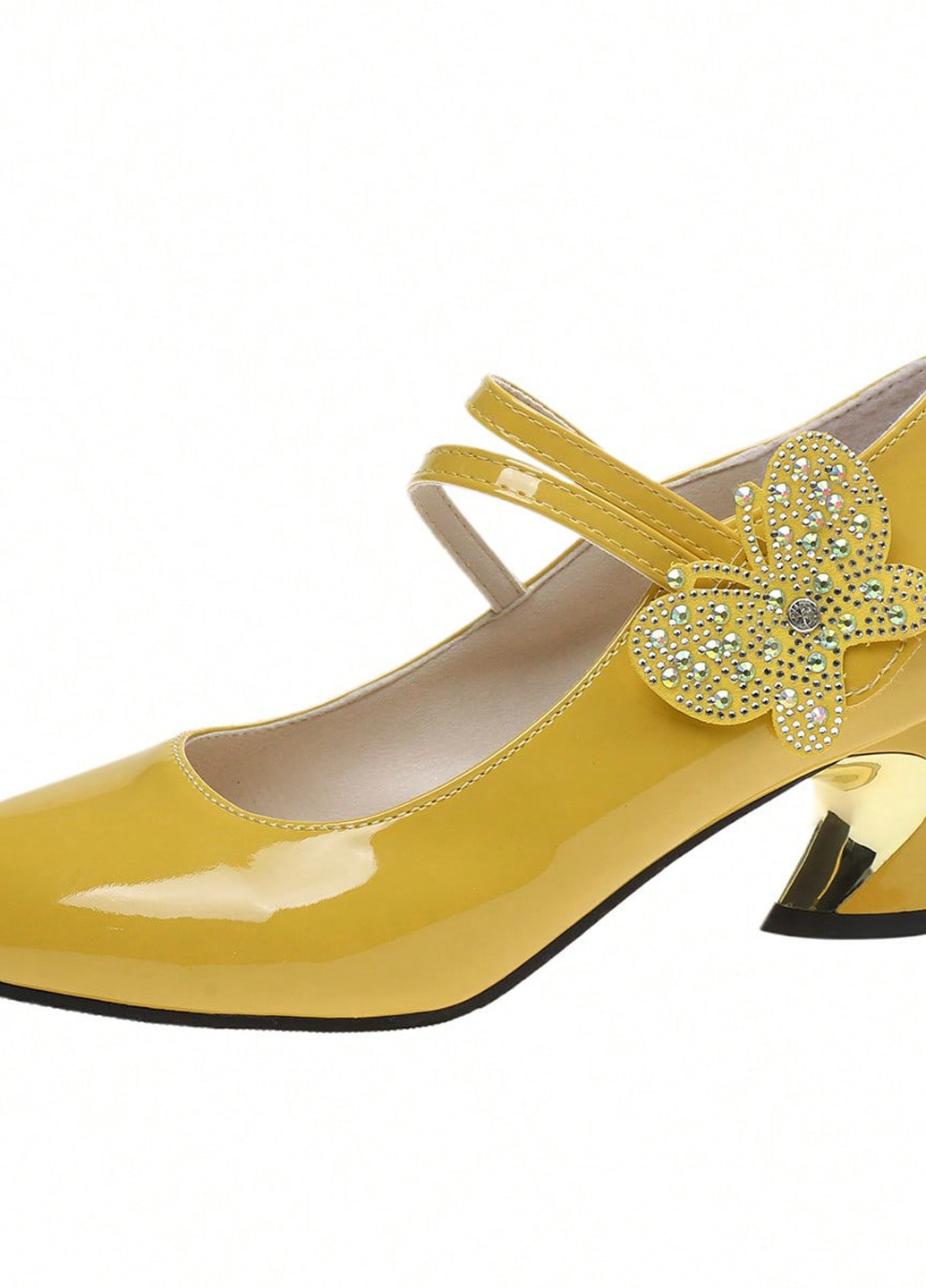 SHEIN Туфлі мері джейн жовтий з штучна шкіра, китай — демісезон (332111703)