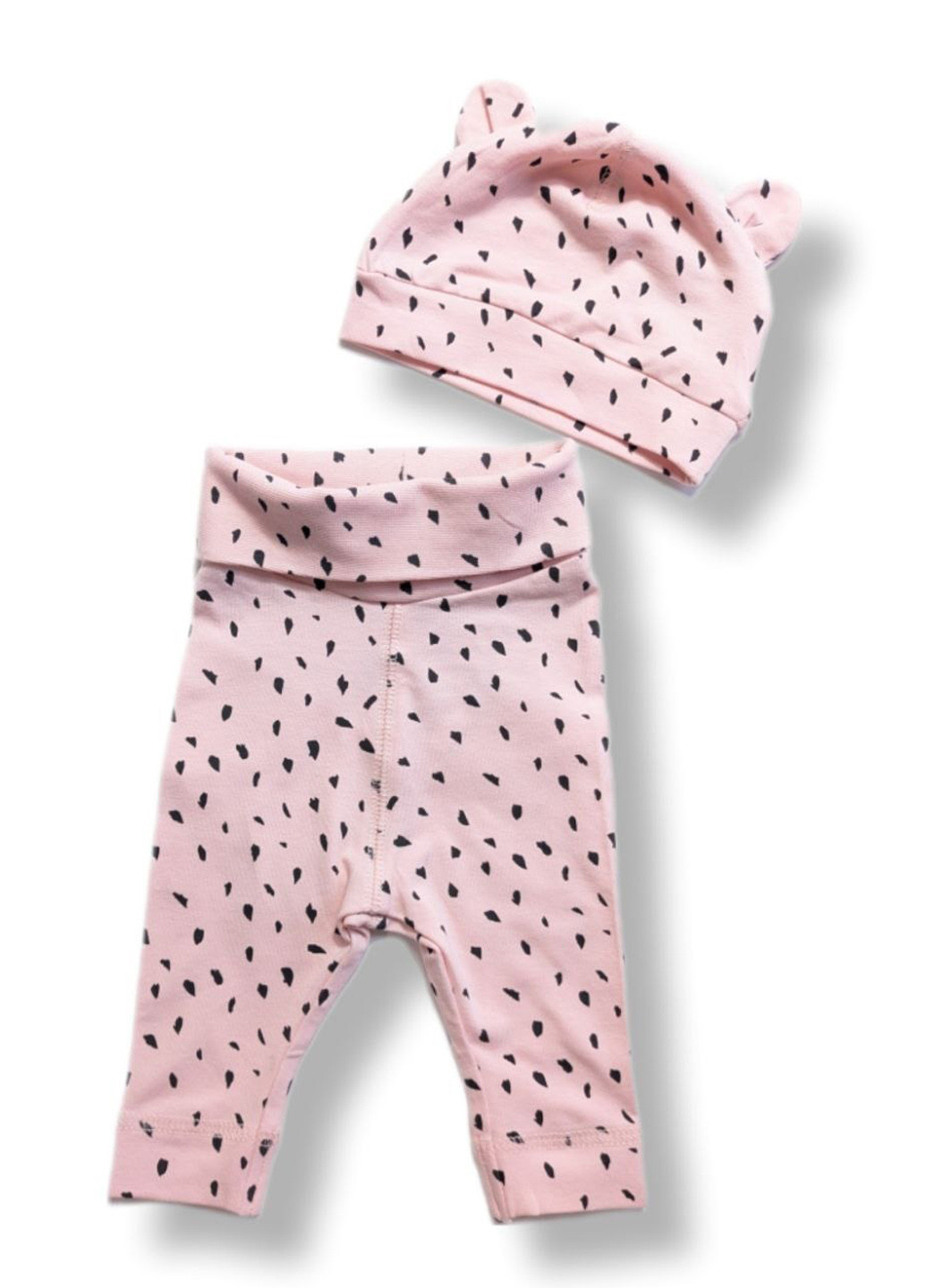 Розовый демисезонный комплект (шапка, брюки) H&M