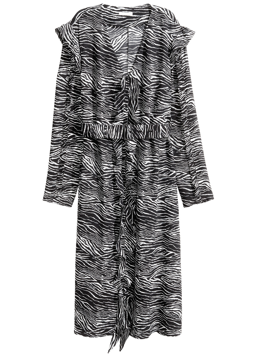 Чорно-білий кежуал сукня сорочка H&M зебра