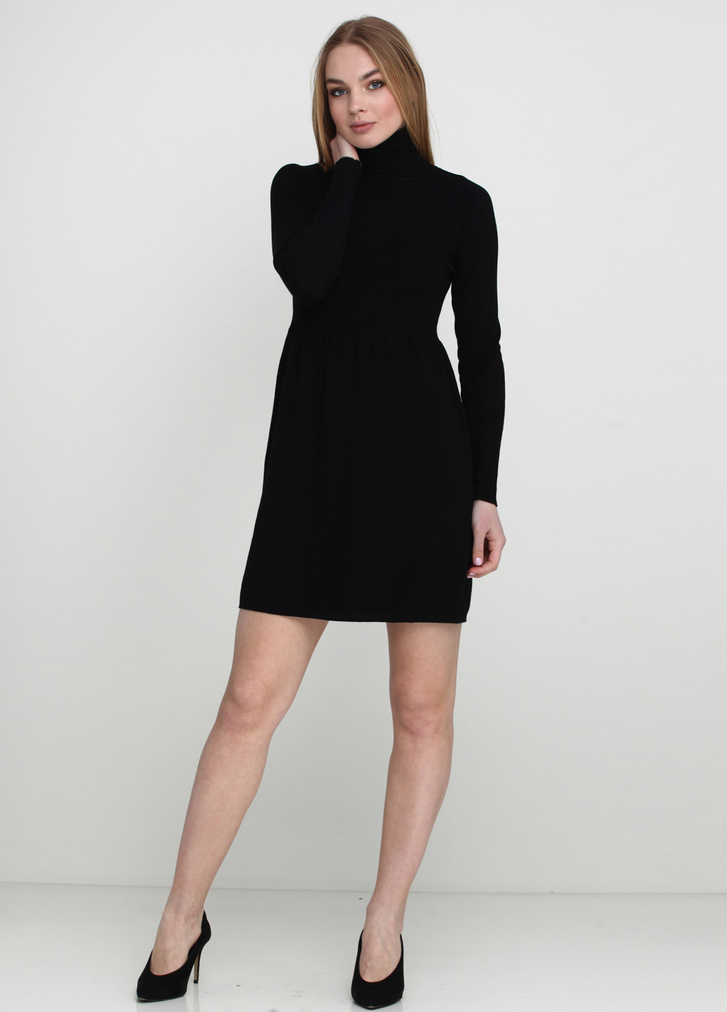 Чорна кежуал плаття, сукня Zara однотонна