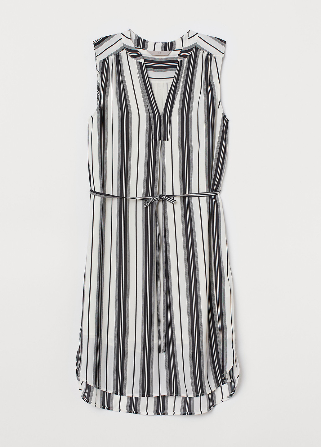 Чорно-білий кежуал сукня H&M в смужку