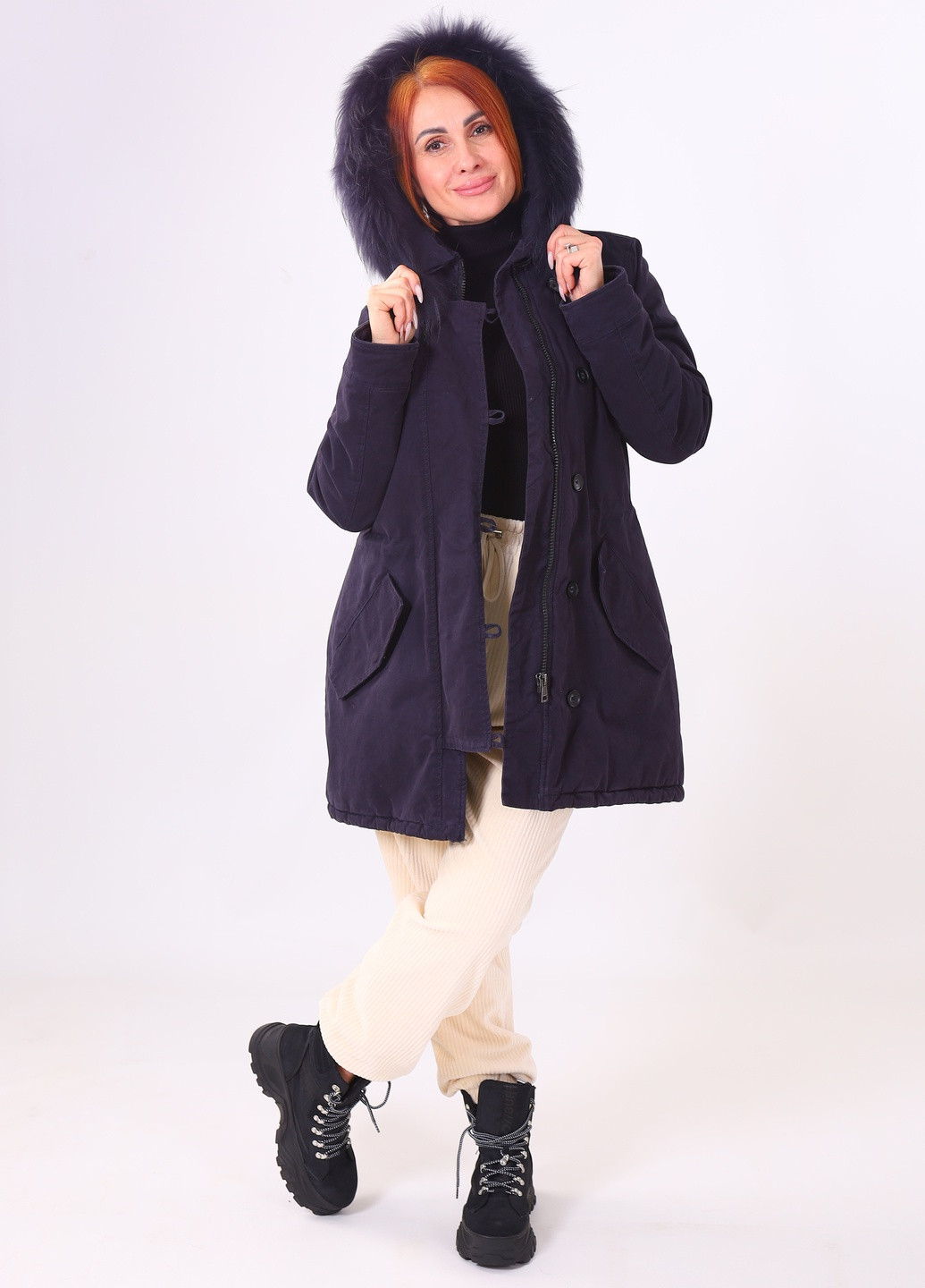 Синяя куртка Yuko