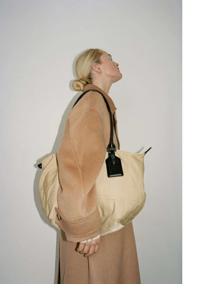 Сумка Tote с декоративной строчкой LP01 Бежевый Zara (224980926)