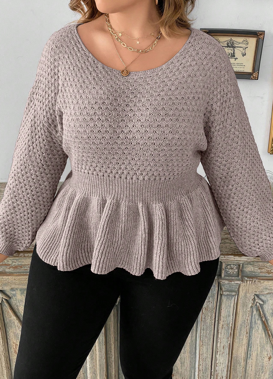 Кавовий демісезонний светр SHEIN