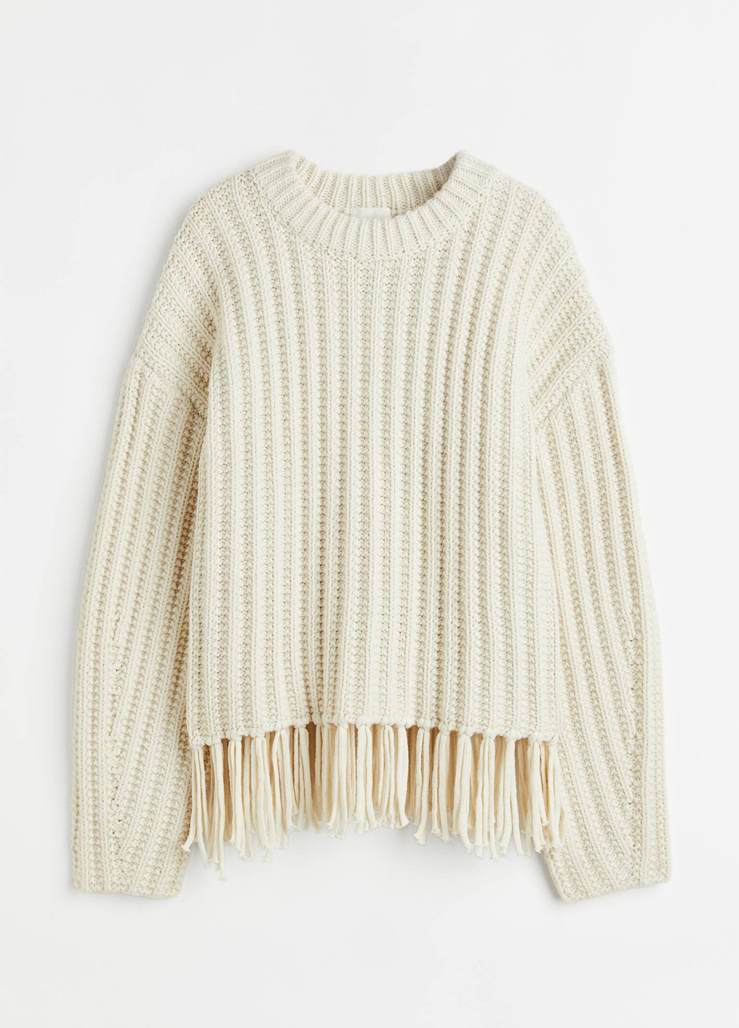 Молочный зимний свитер H&M