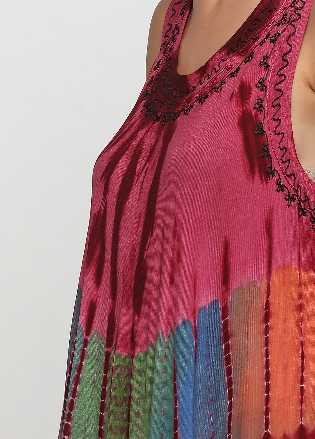 Фіолетова кежуал сукня а-силует JULIA з абстрактним візерунком