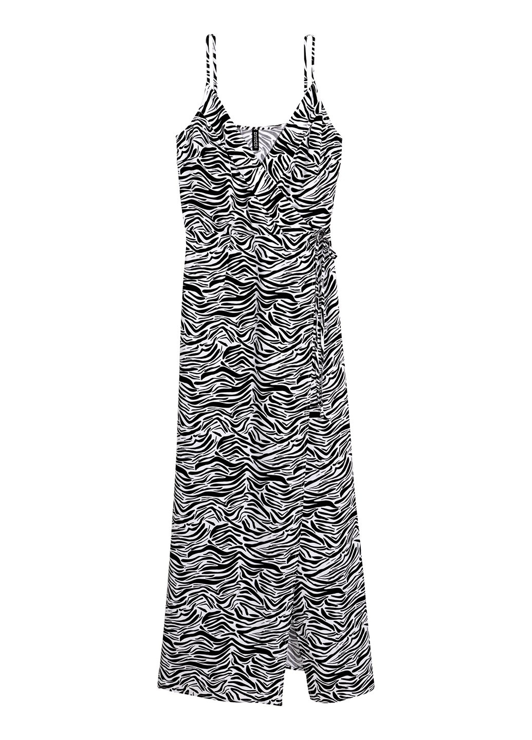 Сукня H&M на запах чорно-білий кежуал віскоза