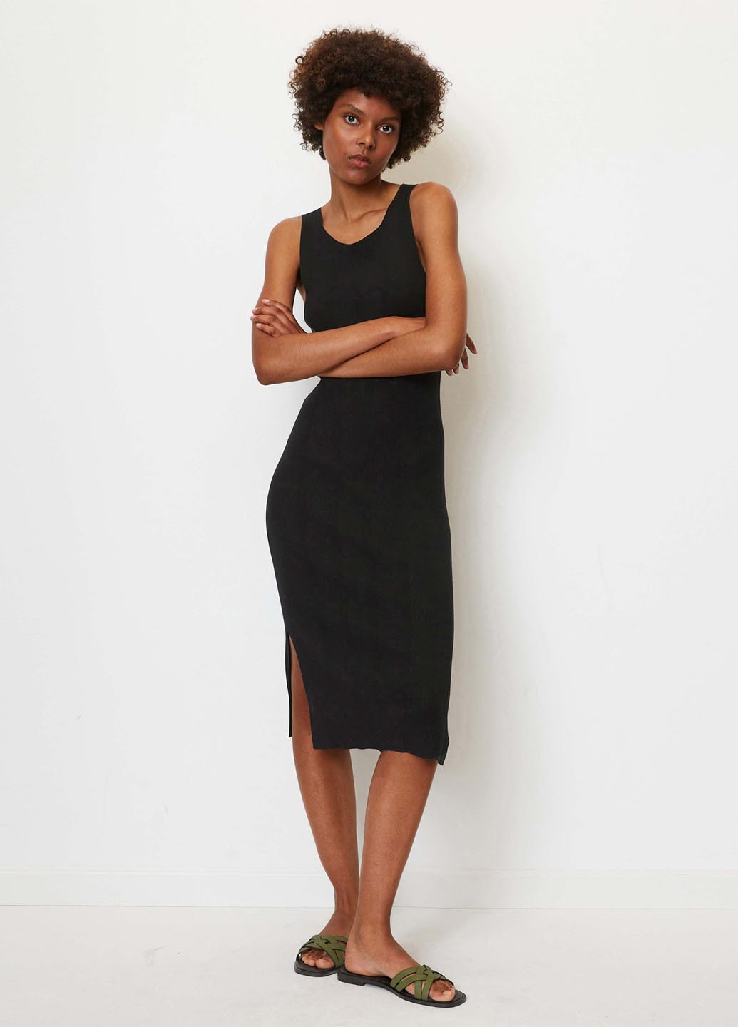 Черное кэжуал платье платье-майка Marc O'Polo однотонное