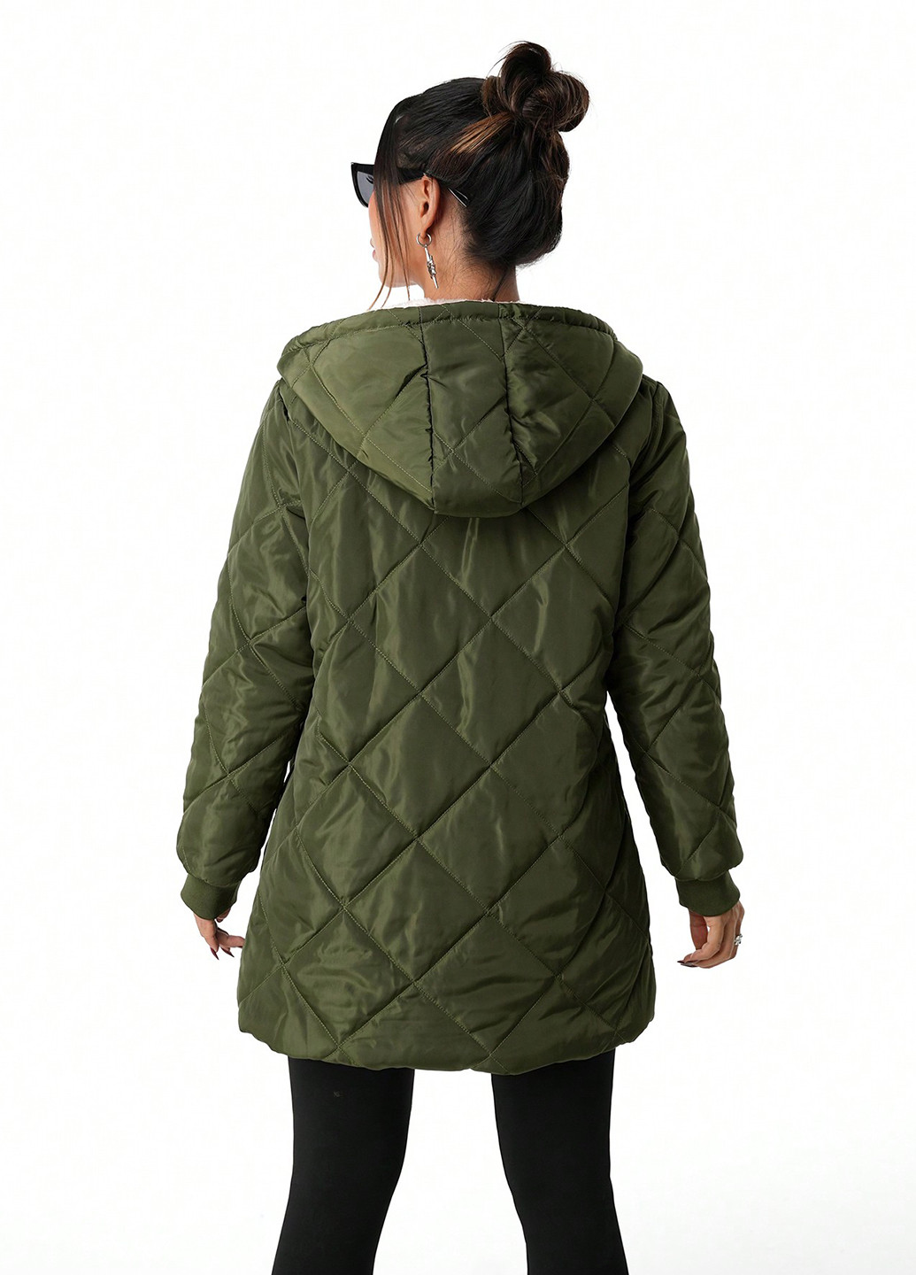 Зелена демісезонна куртка SHEIN