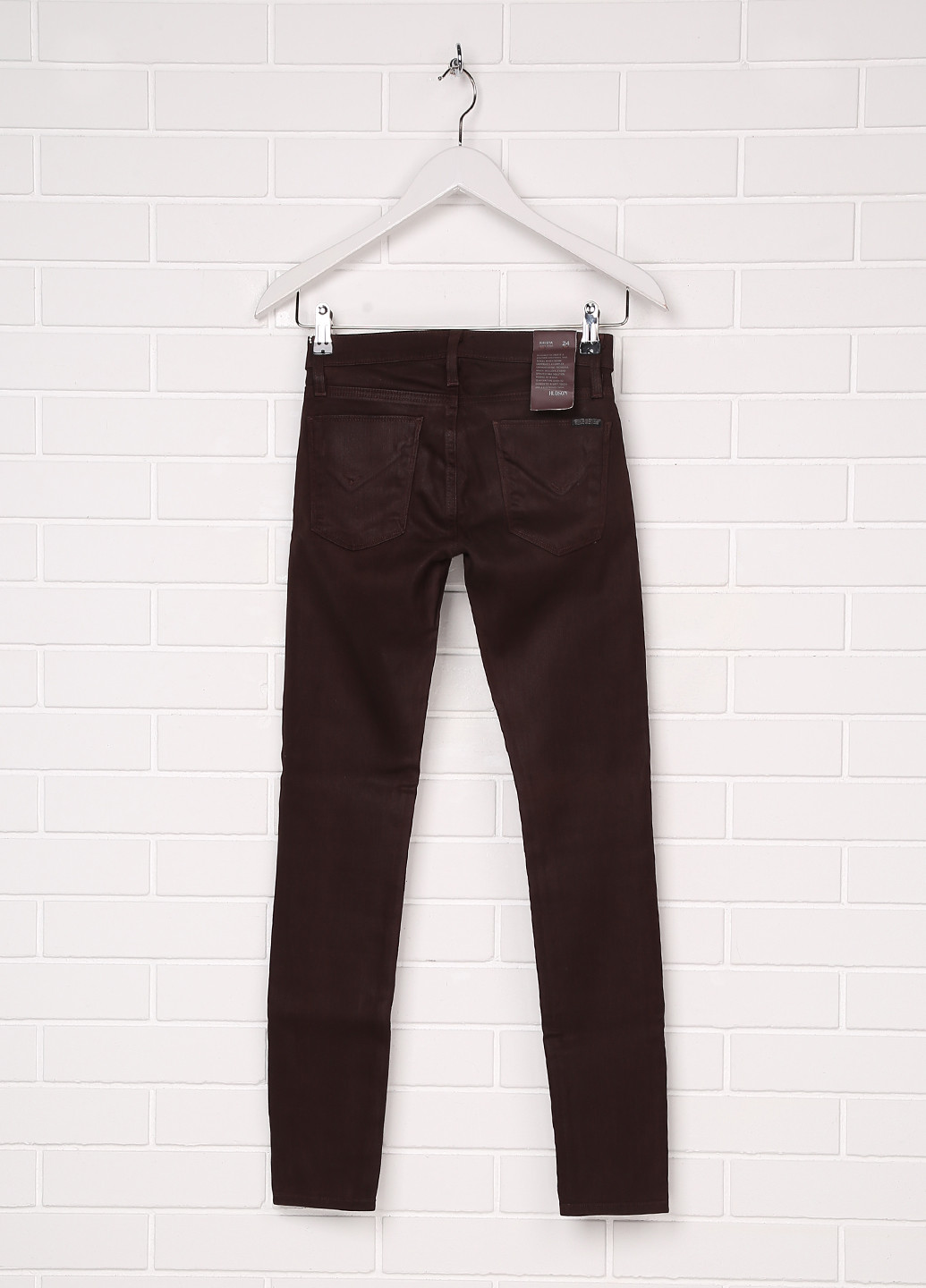 Темно-коричневые демисезонные зауженные джинсы Hudson