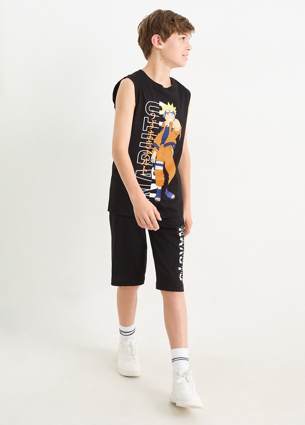 Черный летний комплект (майка, шорты) C&A