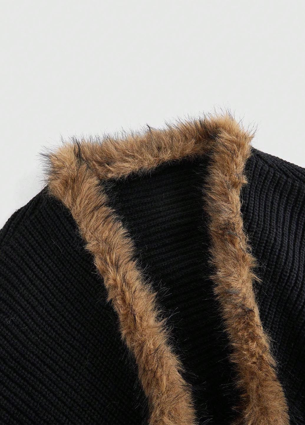 Черный демисезонный кардиган SHEIN