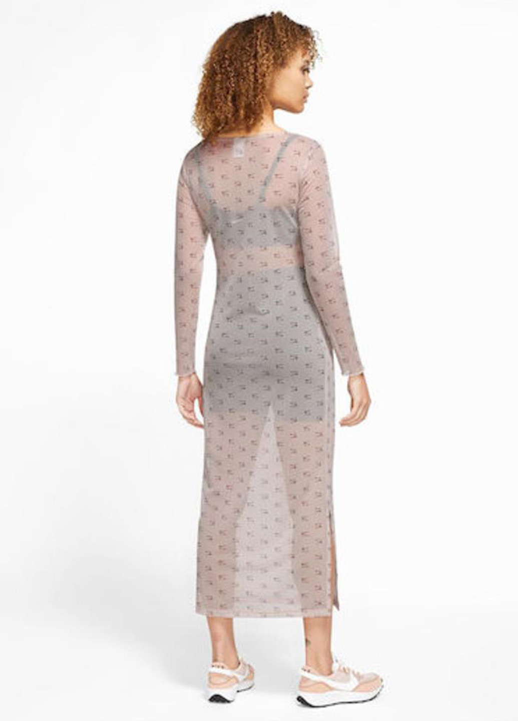 Бежева кежуал, спортивна сукня dv8249-292 Nike з логотипом