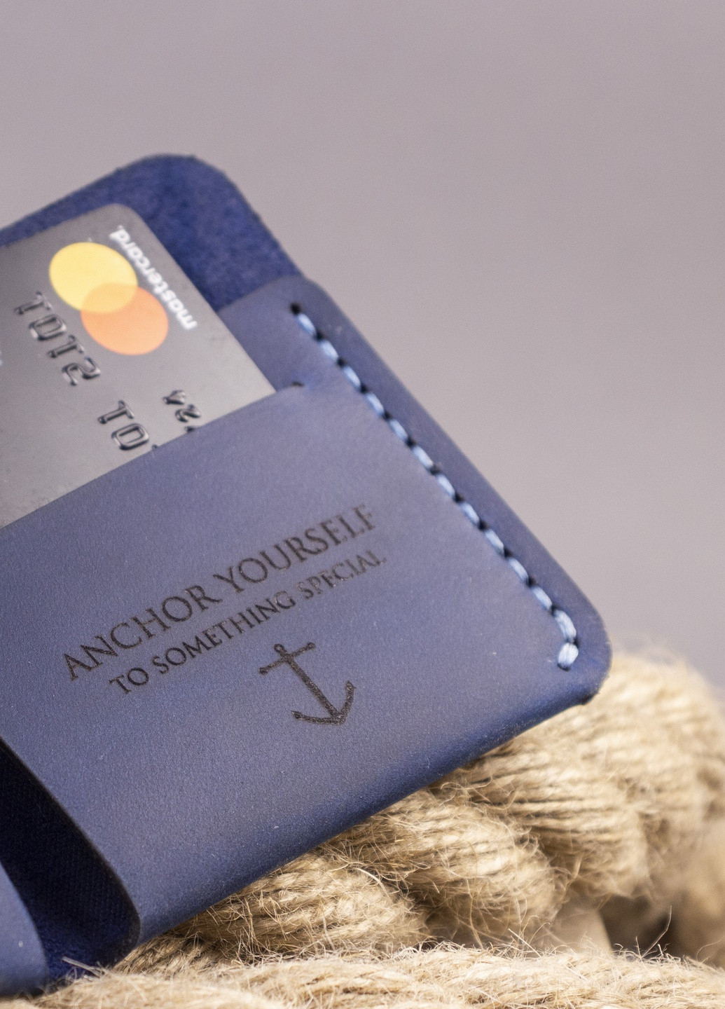 Тонкий дизайнерский кошелек в стиле минимализм из натуральной итальянской кожи Anchor Stuff triplet (252664953)