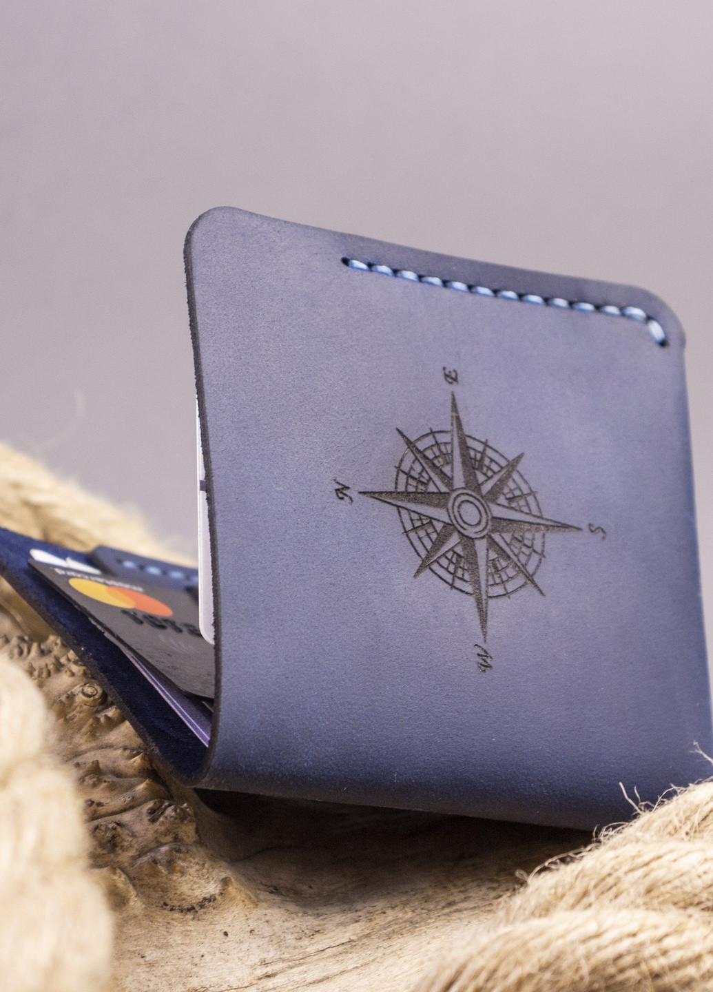 Тонкий дизайнерський гаманець у стилі мінімалізм із натуральної італійської шкіри Anchor Stuff triplet (252664953)