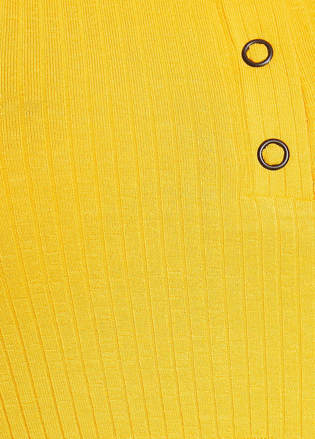 Жёлтый топ бюстгальтер KOTON без косточек трикотаж, вискоза