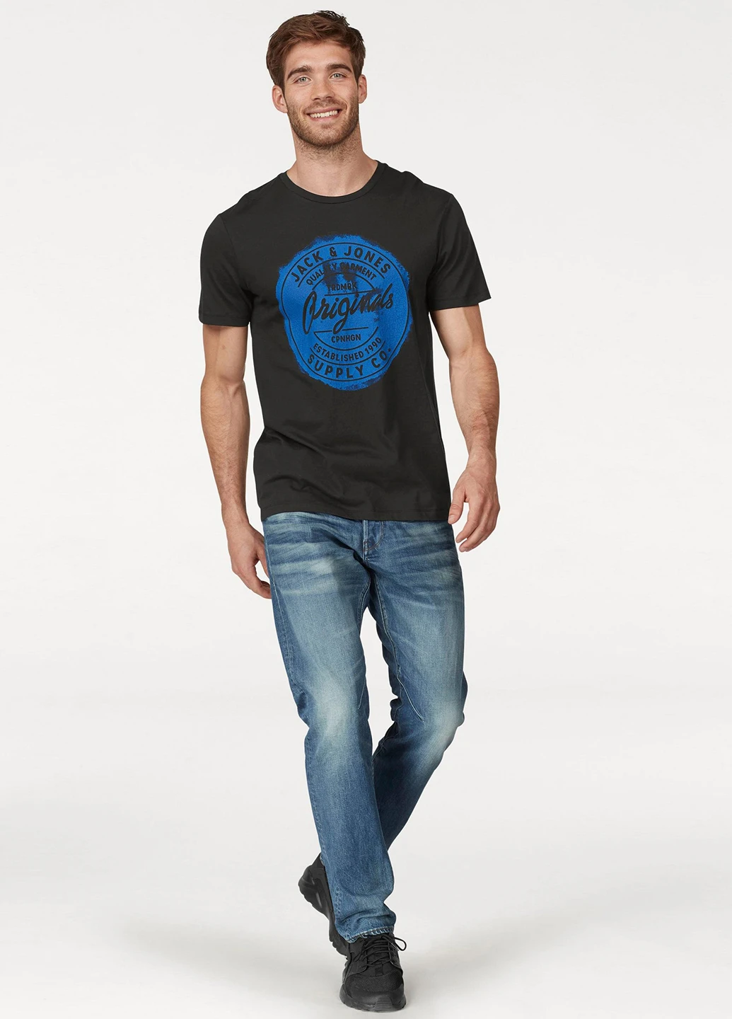Чорна футболка Jack & Jones