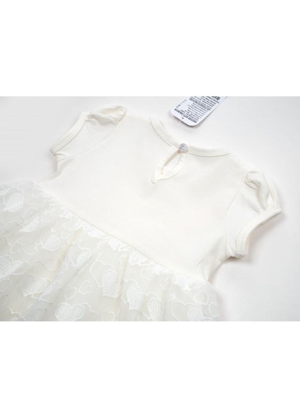 Комбінована сукня з сердечками (14581-98g-cream) Breeze (251326894)