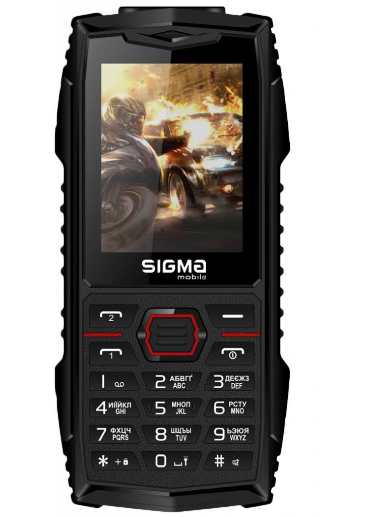 Мобильный телефон (4827798374924) Sigma x-treme az68 black red (250109327)