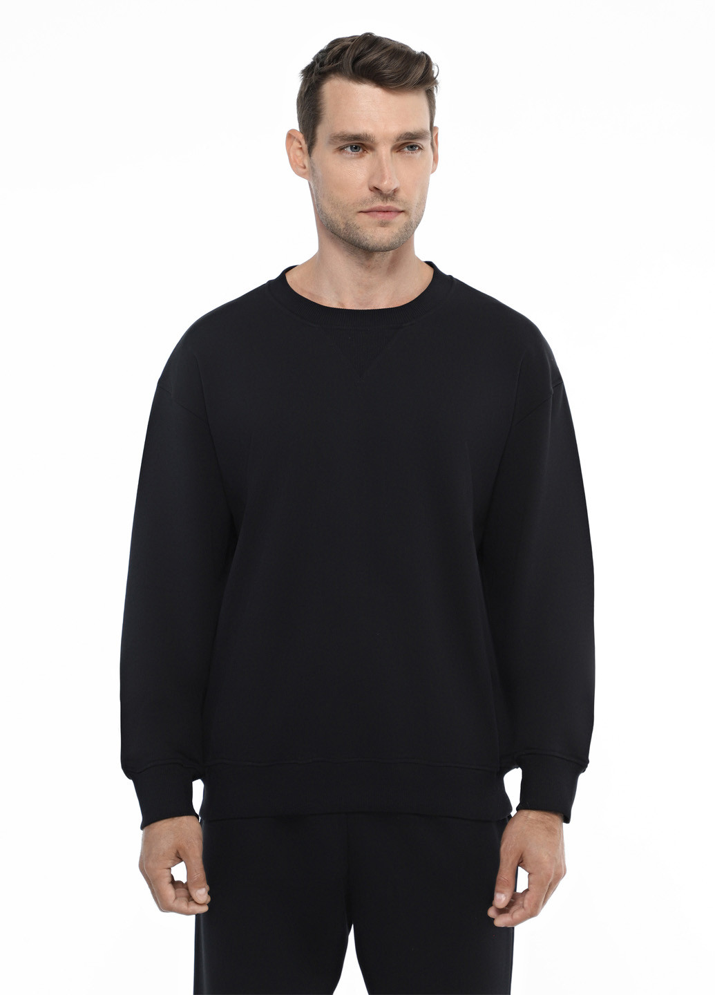 Черный свитшот Promin однотонный без декора (364104042)