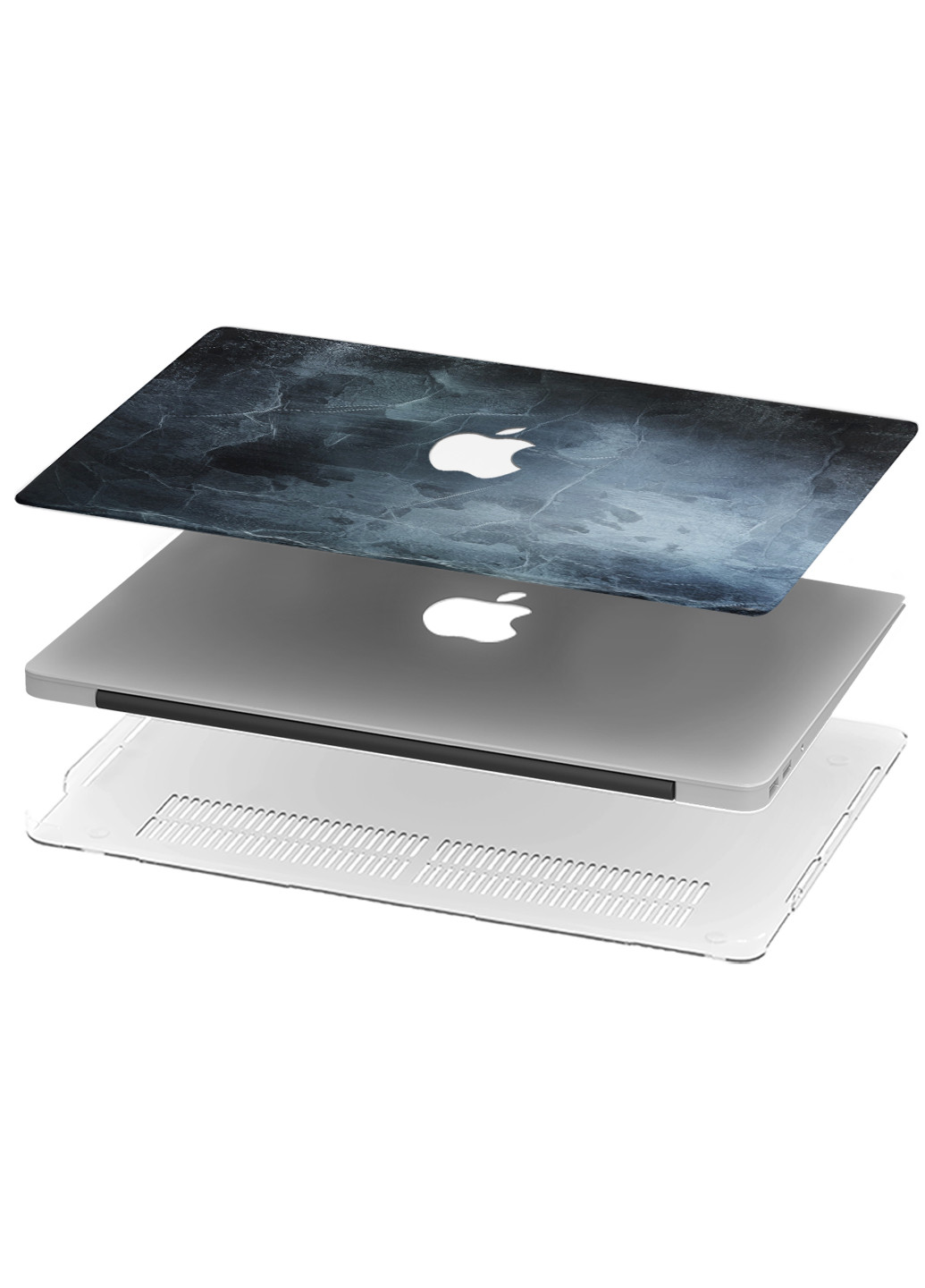 Чохол пластиковий для Apple MacBook Air 13 A1932 / A2179 / A2337 Чорний димчастий мармур (9656-2391) MobiPrint (218857981)