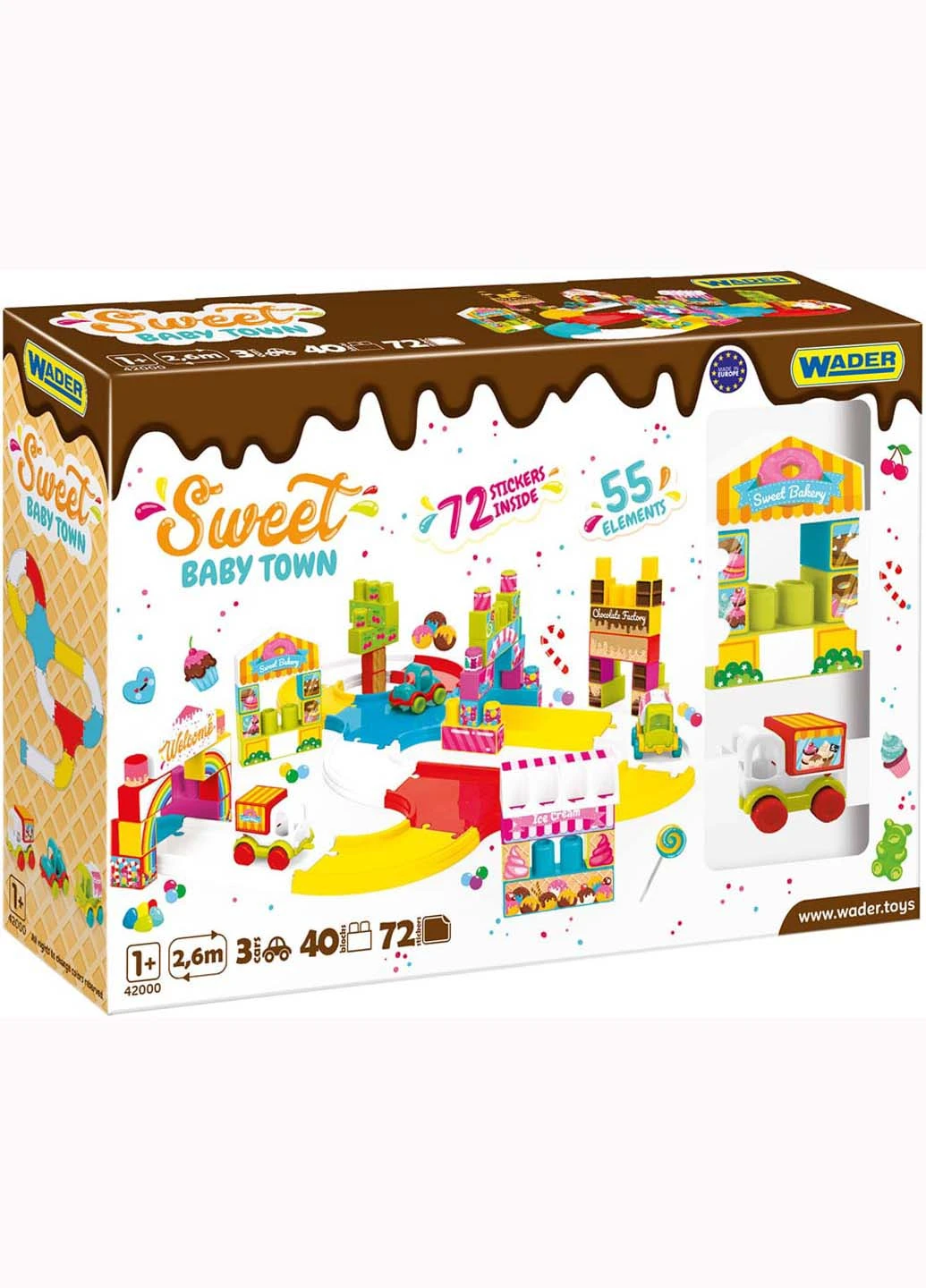 Конструктор Wader Sweet Baby Town Сладкий городок 55 элементов (207382828)