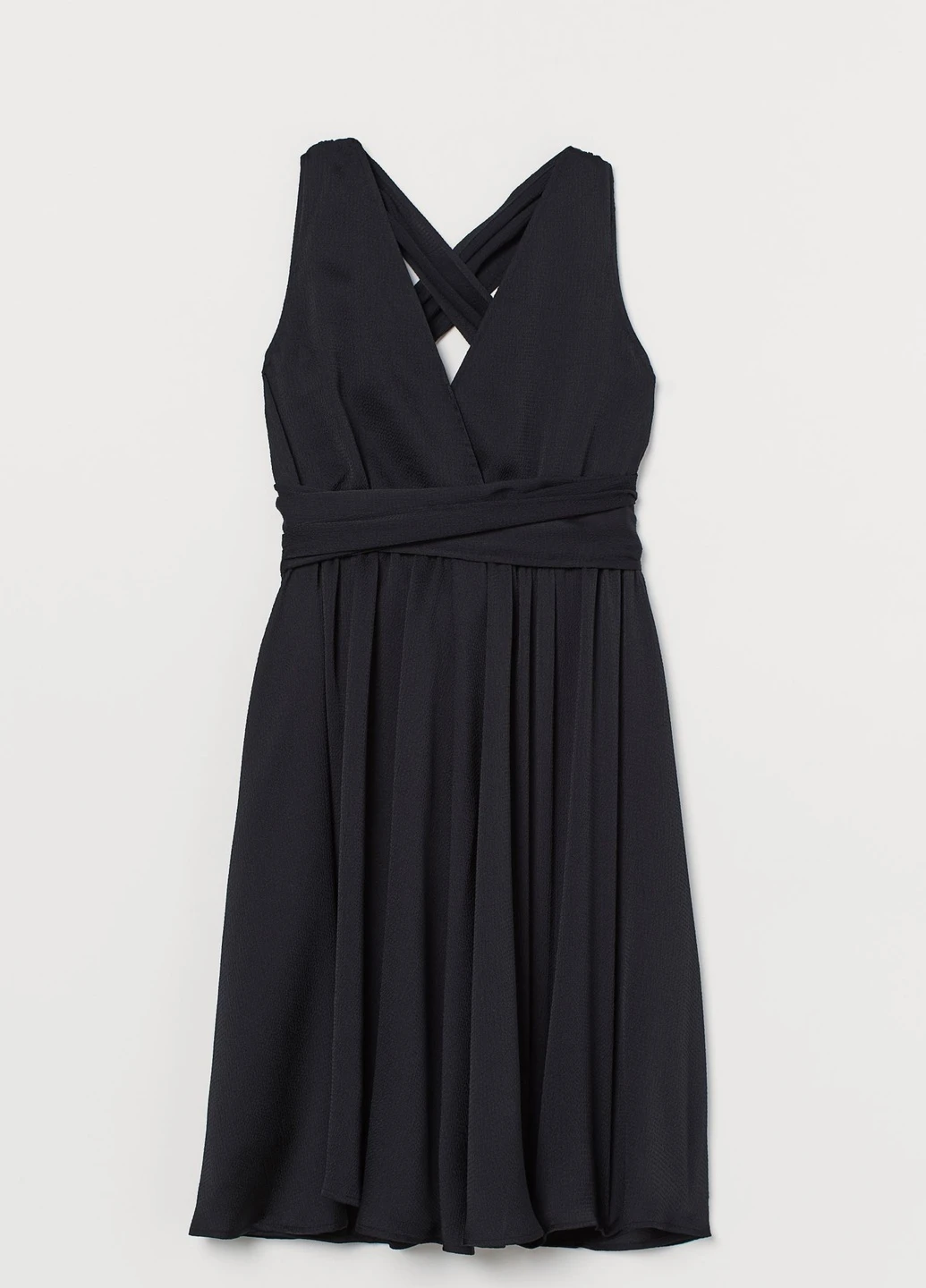 Черное коктейльное платье H&M однотонное
