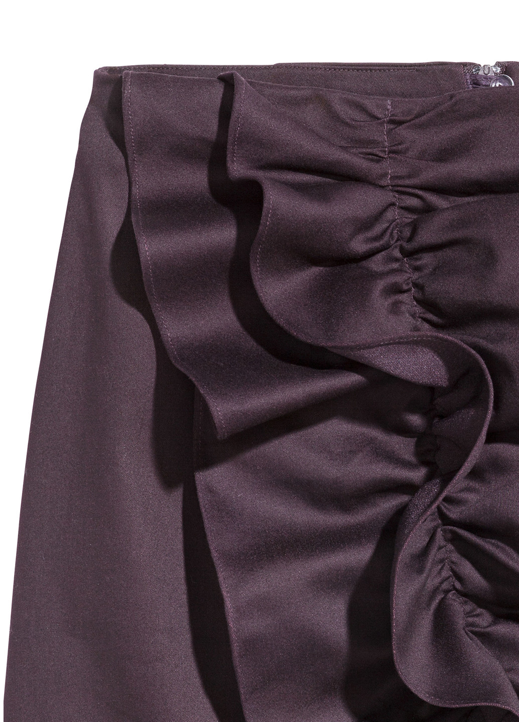 Сливовая кэжуал однотонная юбка H&M мини