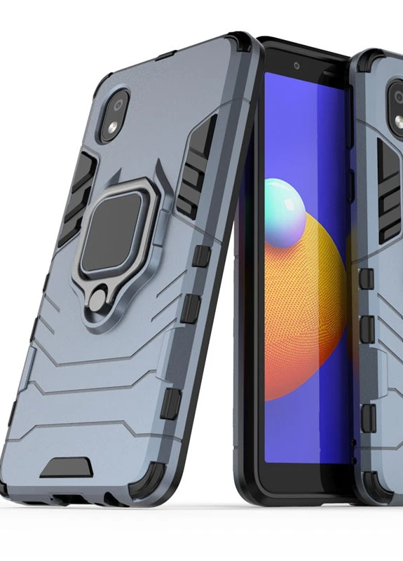 Ударостійкий чохол Transformer Ring for Magnet для Samsung Galaxy M01 Core / A01 Core Сірий / Metal slate (is_00000038792_3) Epik (238478867)