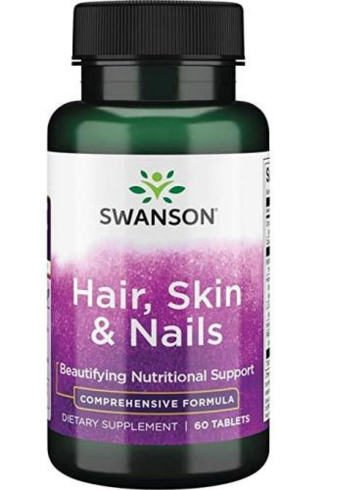 Витамины для волос, кожи и ногтей Hair Skin Nails 60tab Swanson (232599992)