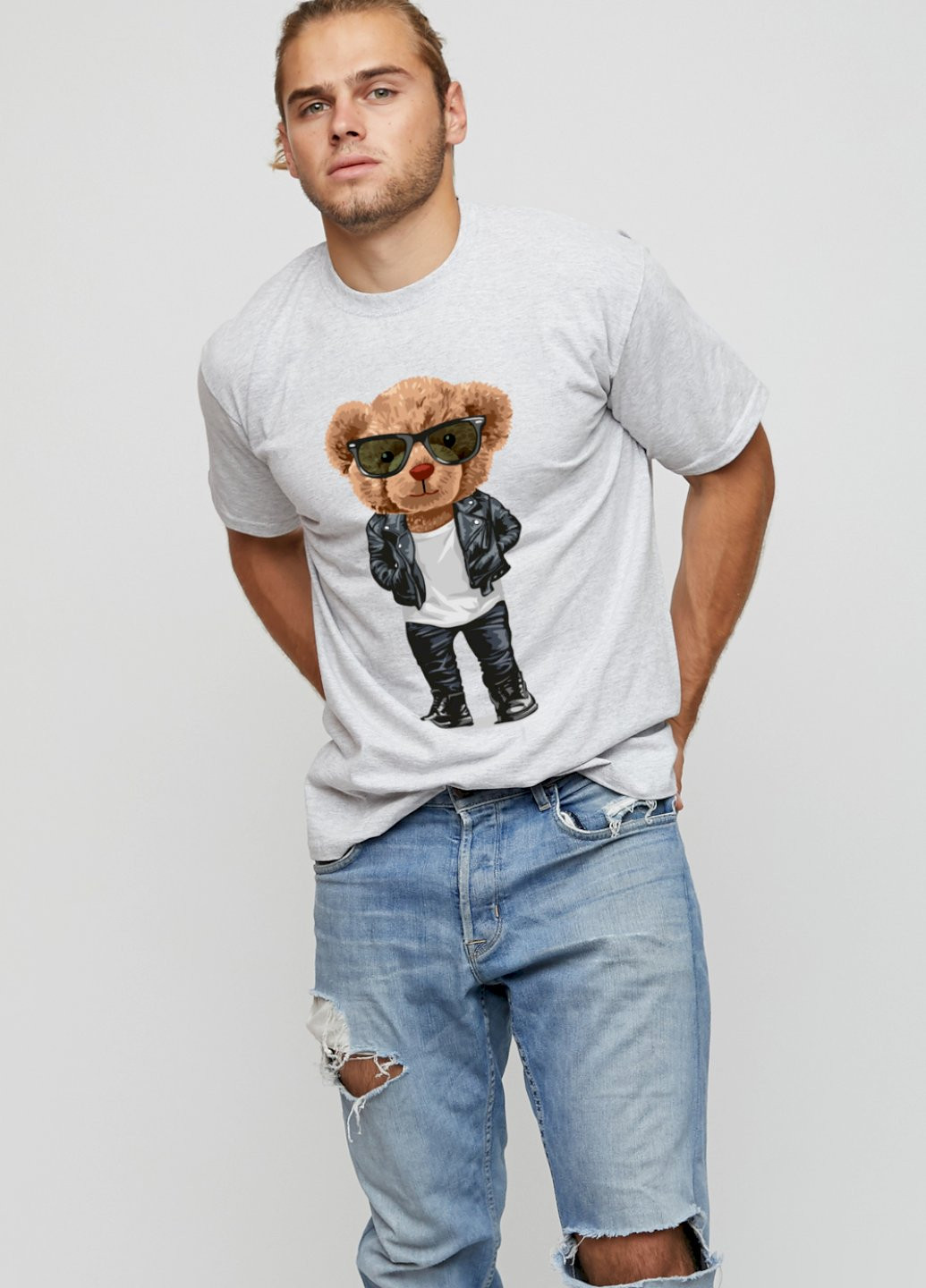 Сіра футболка чоловіча basic YAPPI