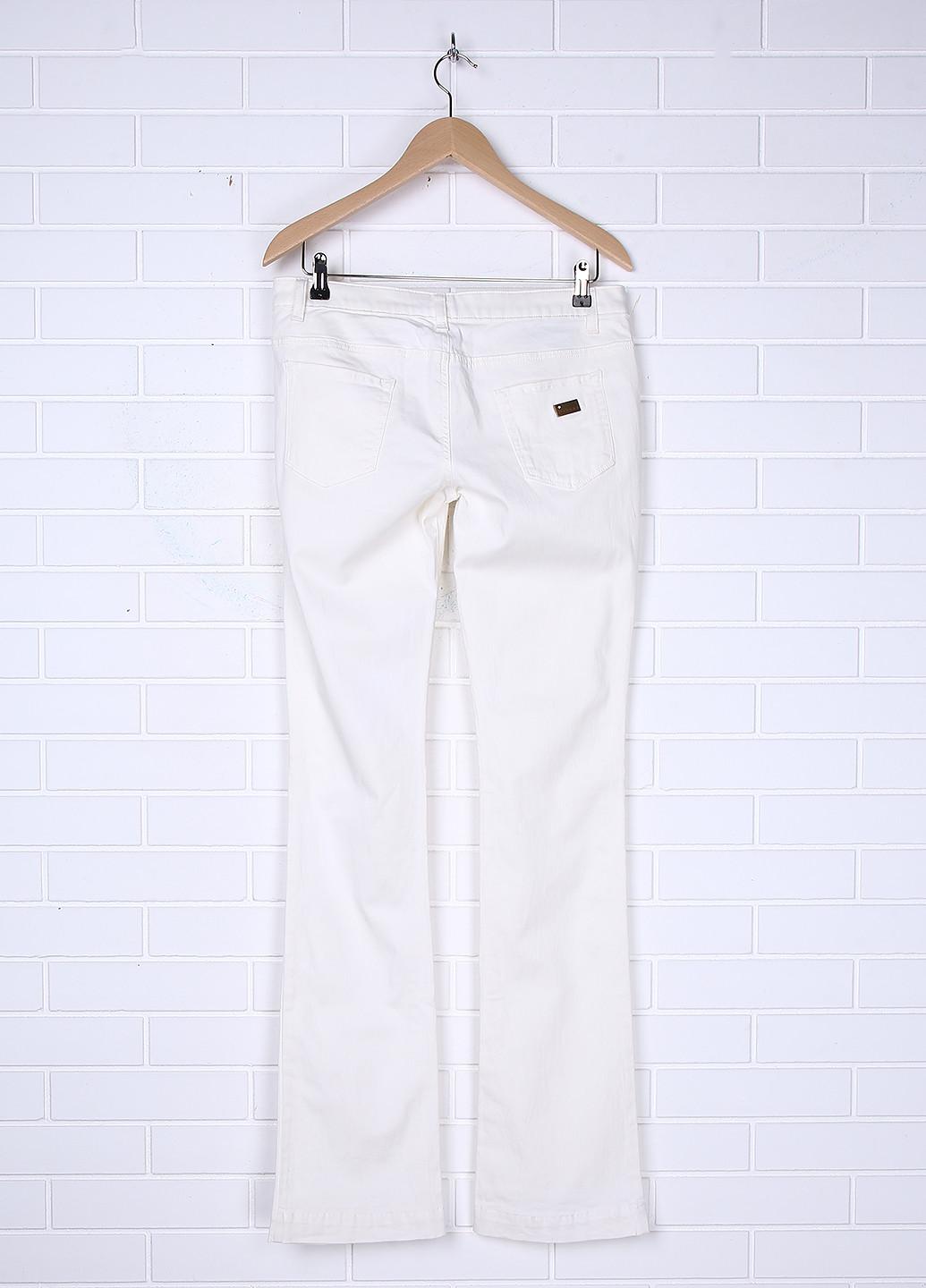 Белые кэжуал демисезонные брюки Sisley