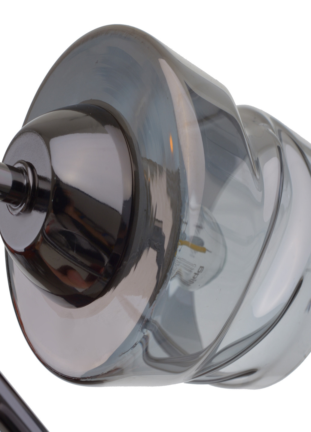 Бра зі скляним плафоном LK-723W/1 E27 BK+CH Brille (242444974)