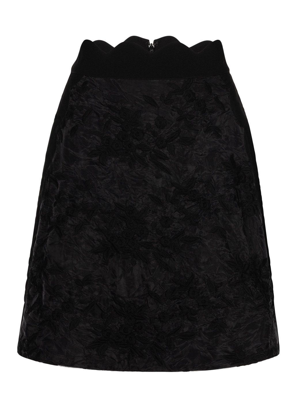 Черная вечерний однотонная юбка Keepsake клешированная, а-силуэта (трапеция)