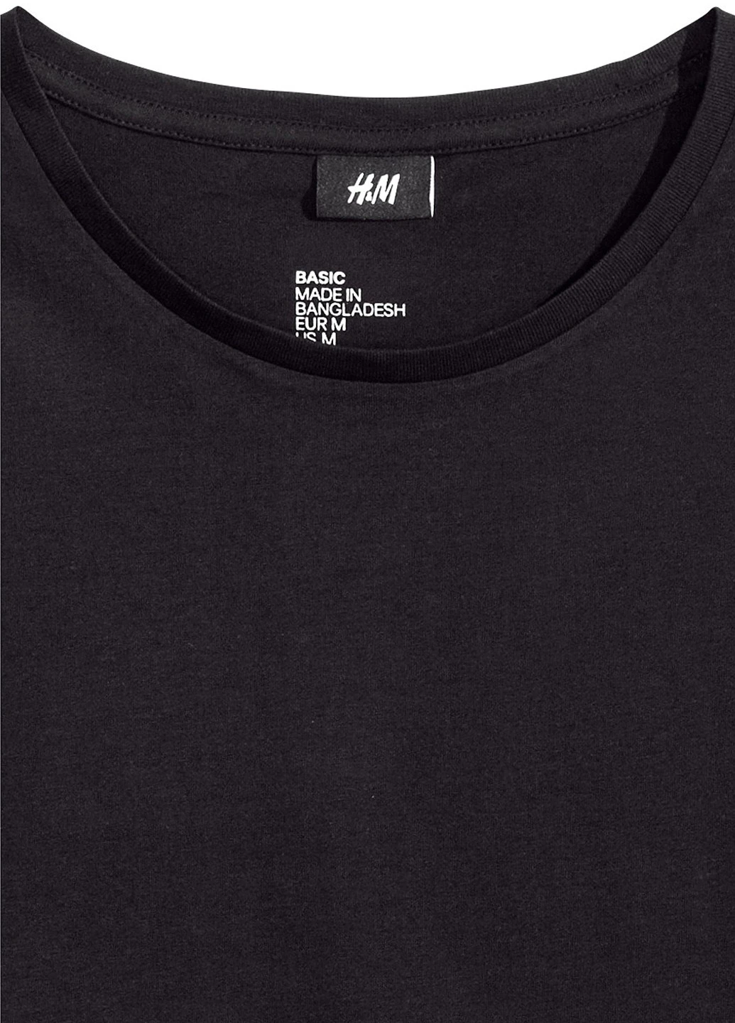 Черная футболка H&M