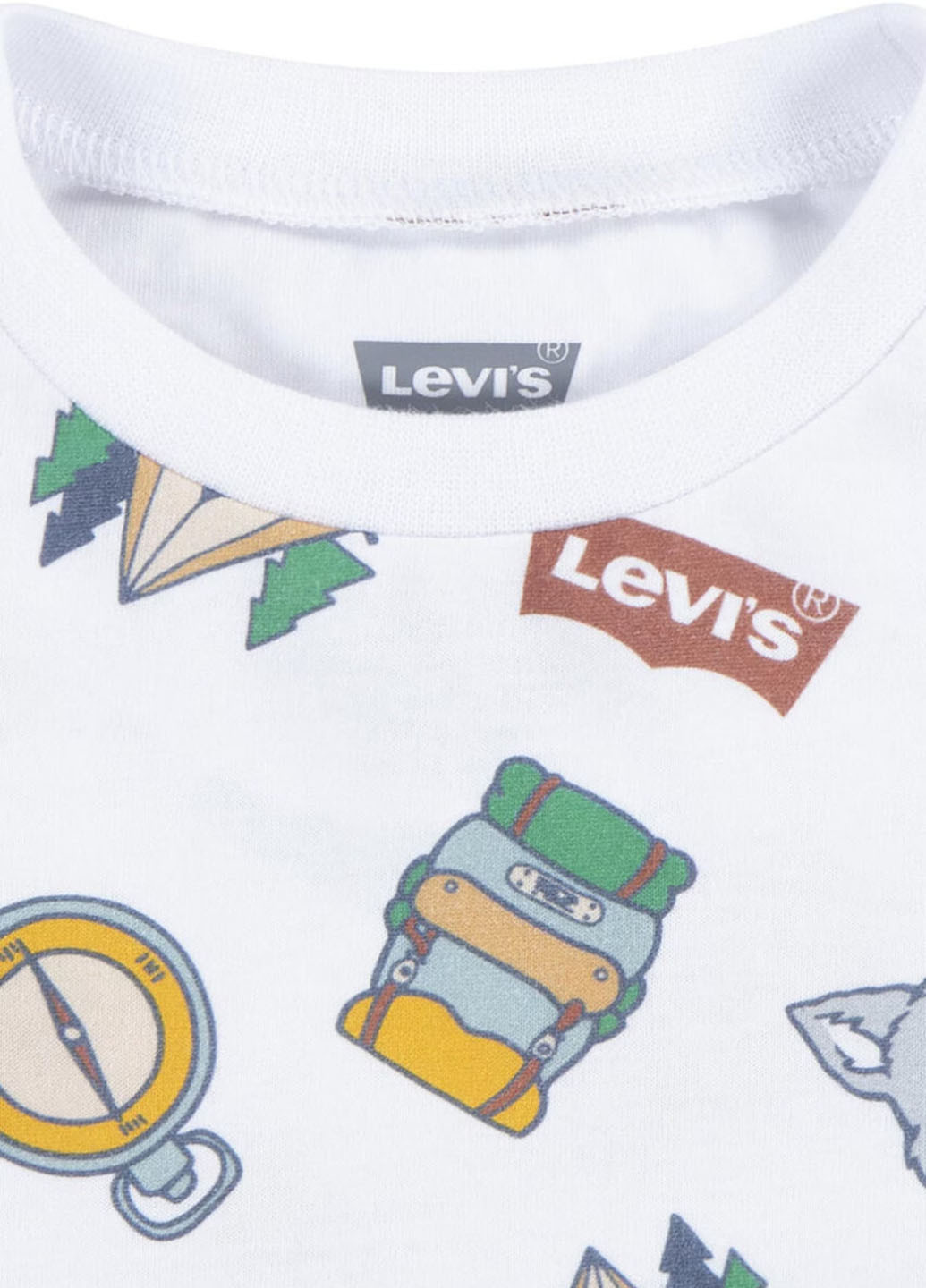 Білий демісезонний комплект (лонгслів, джинси) Levi's