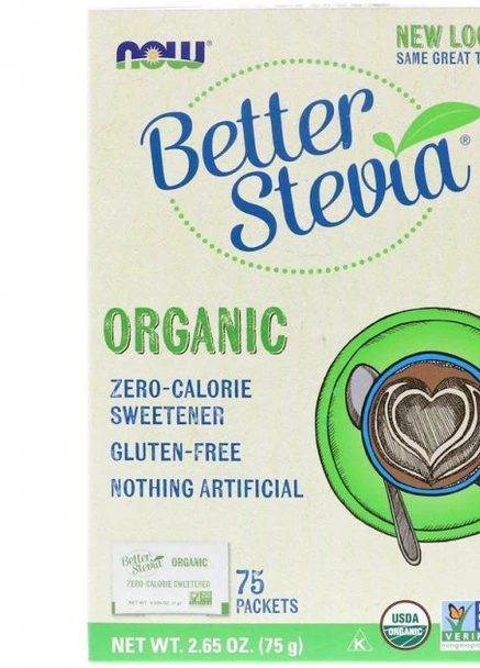 Цукрозамінник стевія Better Stevia 75 Packets 75 g Now (254953061)