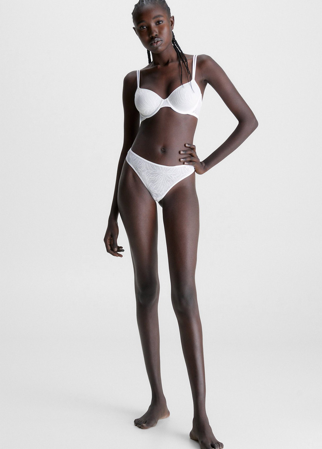 Білий бюстгальтер Calvin Klein з кісточками поліамід