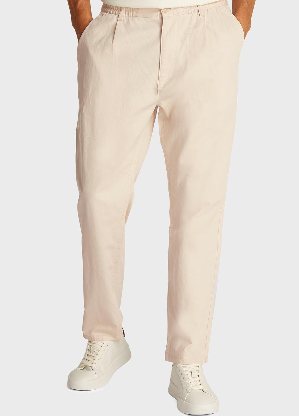 Бежевые кэжуал летние прямые брюки Tommy Jeans