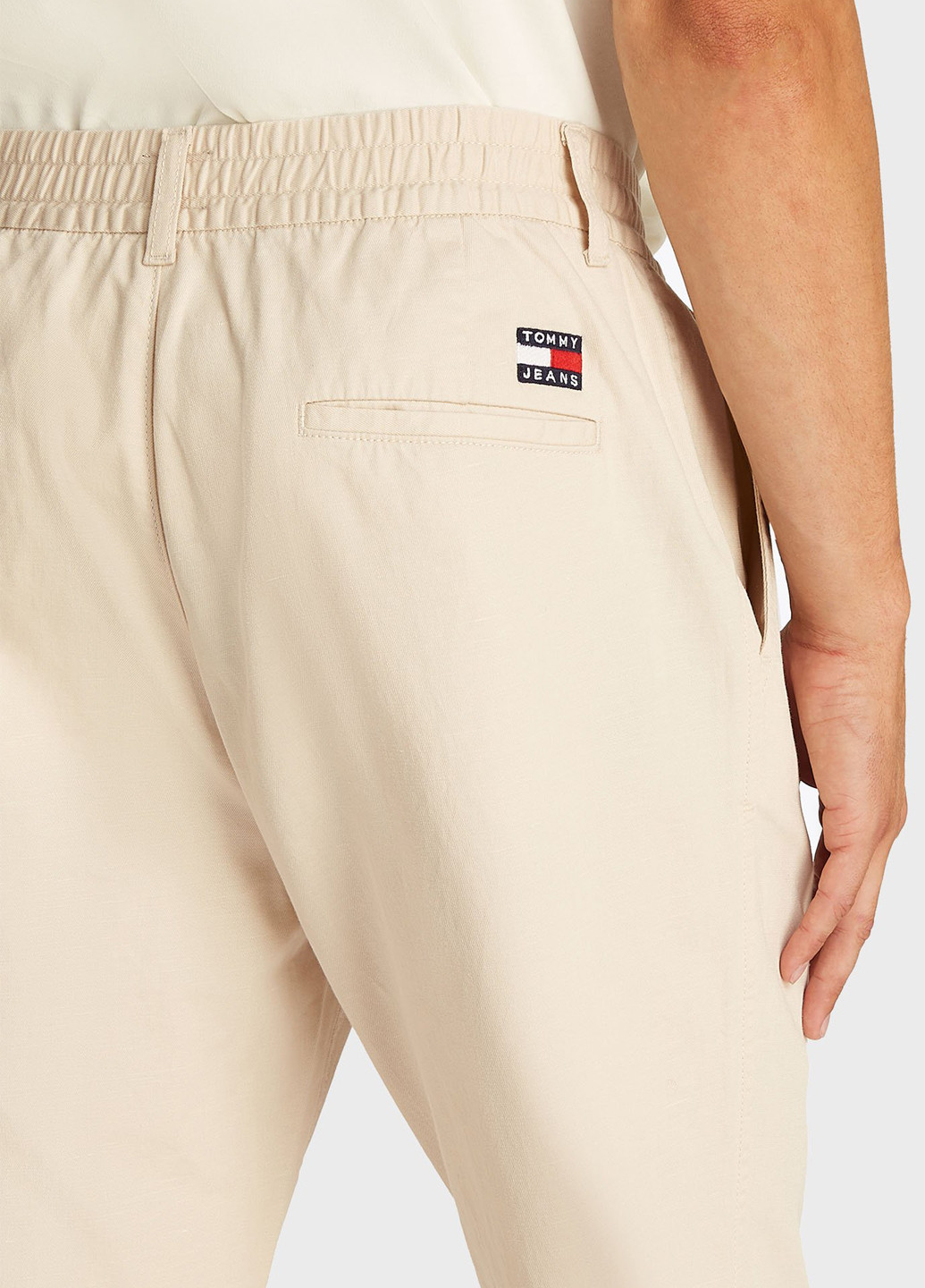 Бежевые кэжуал летние прямые брюки Tommy Jeans