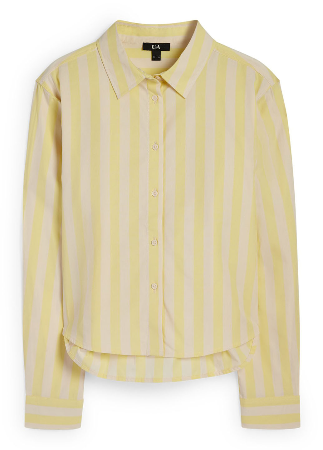 Желтая кэжуал рубашка в полоску C&A