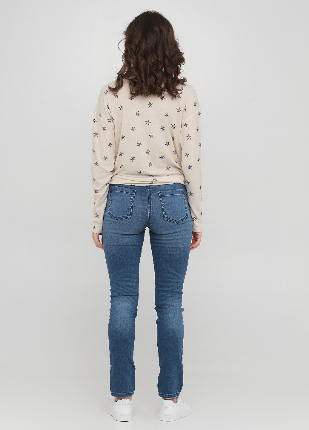 Темно-синие демисезонные прямые джинсы Gina Benotti
