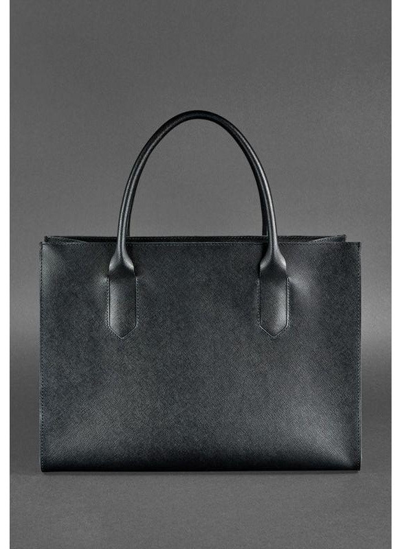Кожаная женская сумка Шоппер черная Blackwood BlankNote комбинированная кэжуал