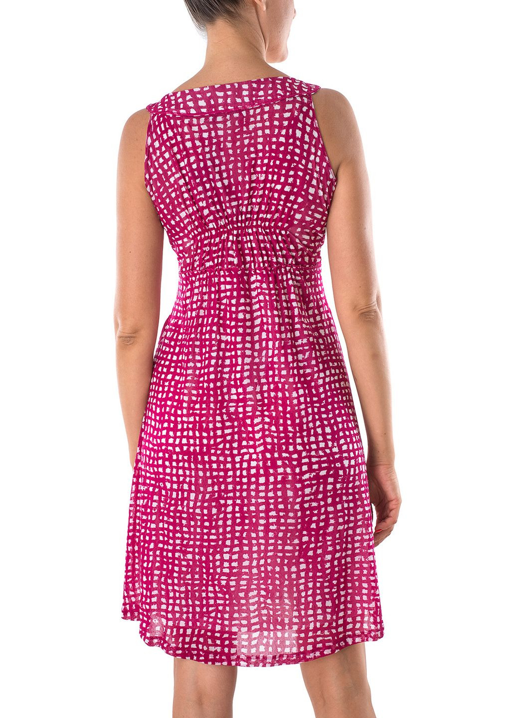 Бордовое кэжуал платье Marc Aurel однотонное