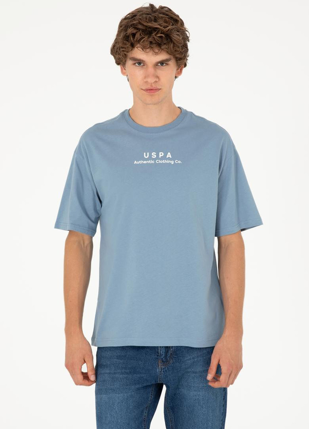 Серо-голубая футболка U.S. Polo Assn.