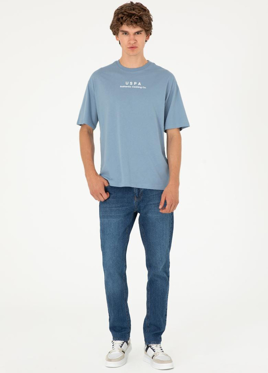 Серо-голубая футболка U.S. Polo Assn.