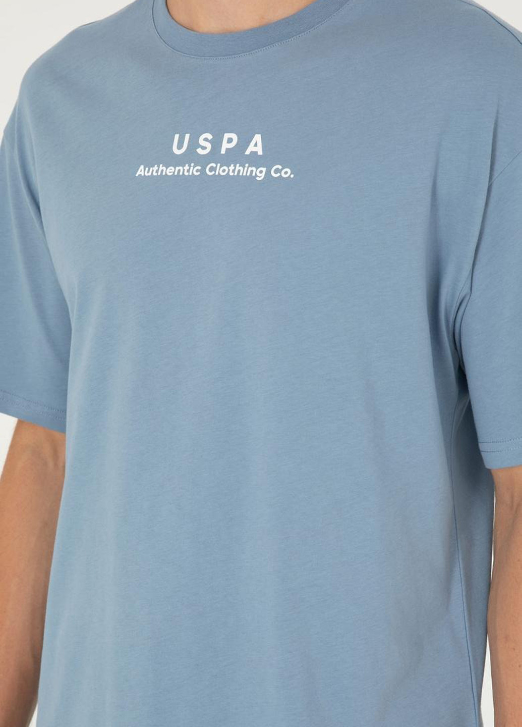 Серо-голубая футболка U.S. Polo Assn.